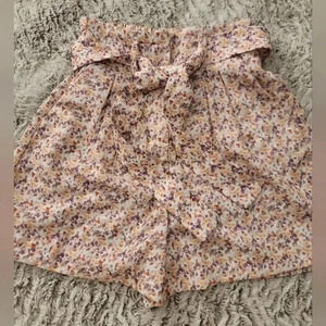 Zara high waist floral shorts